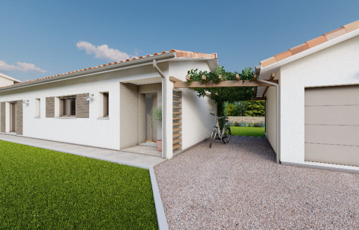 votre maison de 114m2 sur un terrain de 600m2 sur la commune de La Lande-de-Fronsac au prix de 310000&euro; avec Alpha Constructions